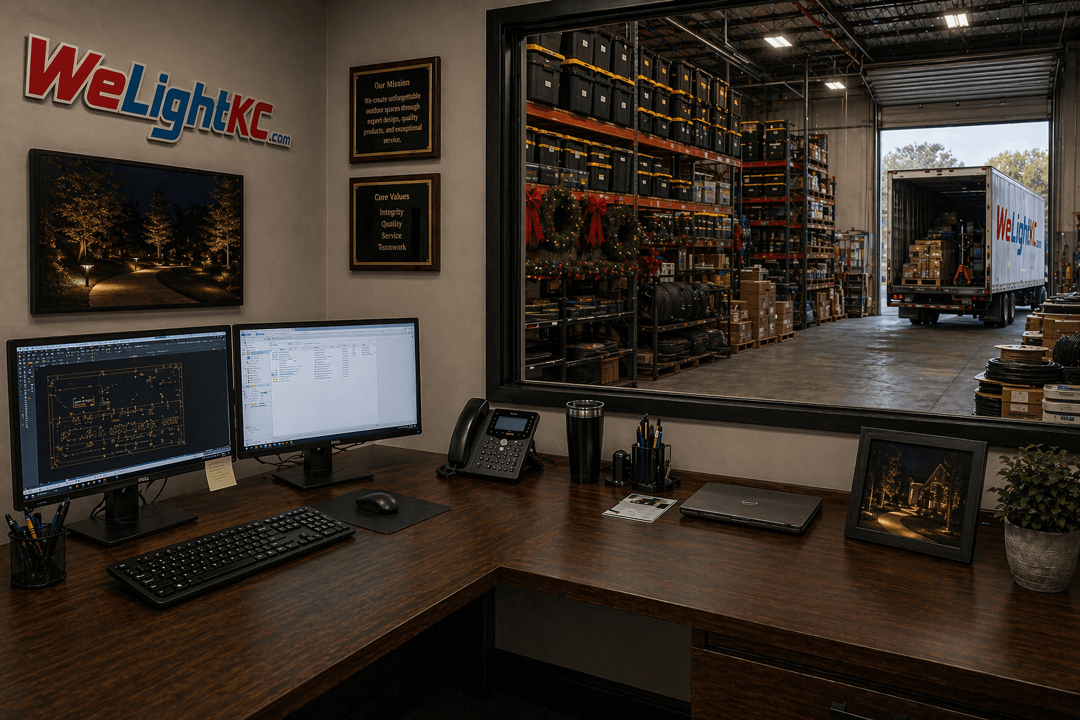 WeLightKC's Olathe design studio and stocked lighting warehouse